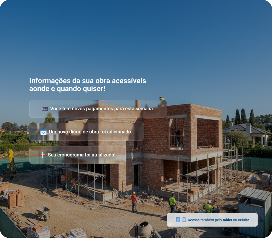 Informações da sua obra acessíveis aonde e quando quiser!